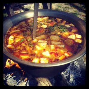 Cauldron goulash from Hungary