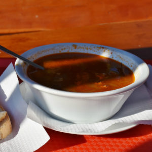 Street food Hungarian goulash